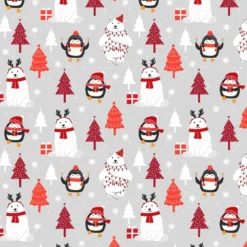 Pinguin & Freunde Auf Hochwertiger, Super Weicher, ägyptischer Baumwolle, Weihnachten