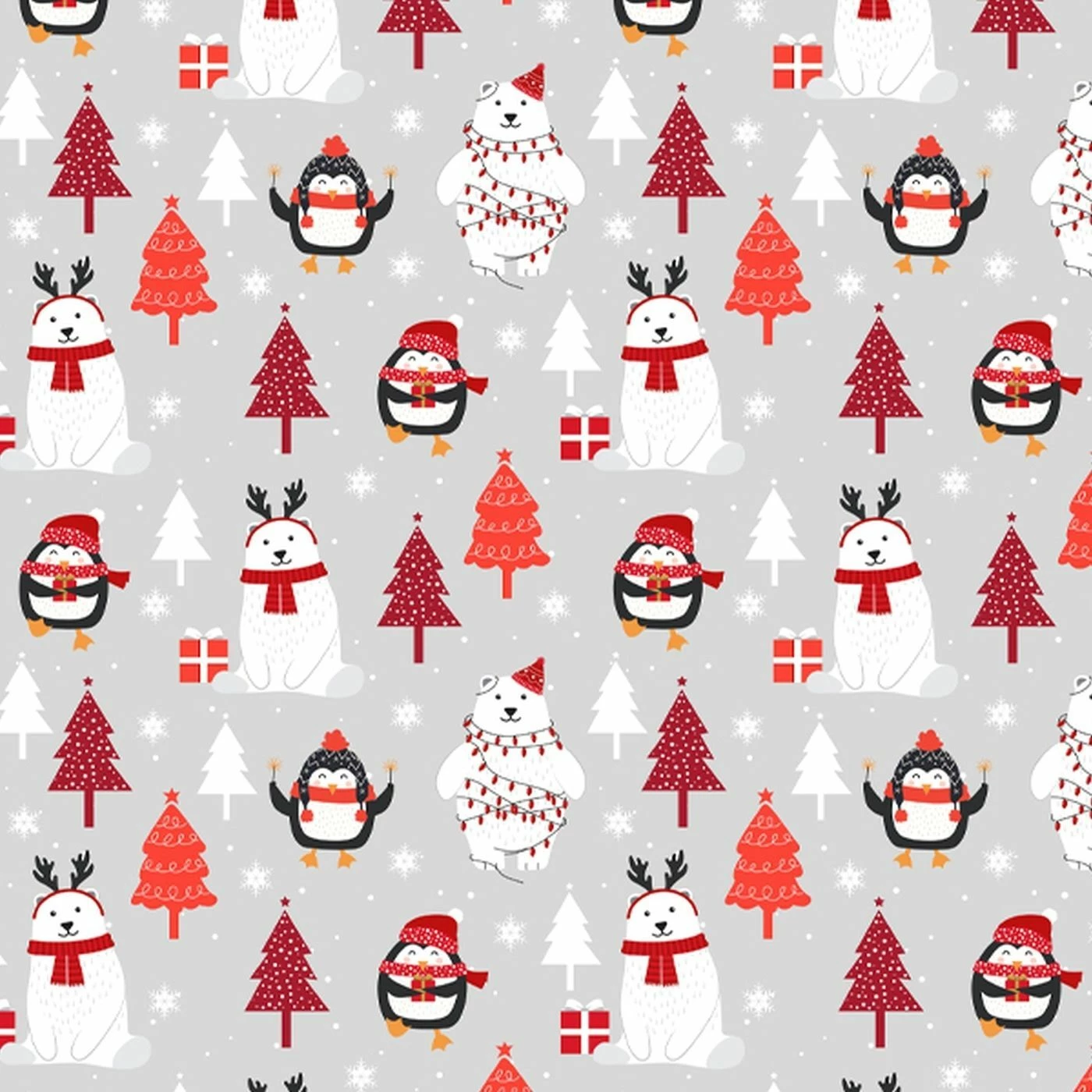 Pinguin & Freunde Auf Hochwertiger, Super Weicher, ägyptischer Baumwolle, Weihnachten 1 Pinguin & Freunde Auf Hochwertiger, Super Weicher, ägyptischer Baumwolle, Weihnachten