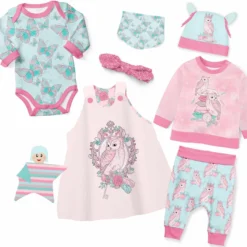 Puppenkleidung SET 8 Tlg. "Mädchen" Eulenglanz (Nähset)