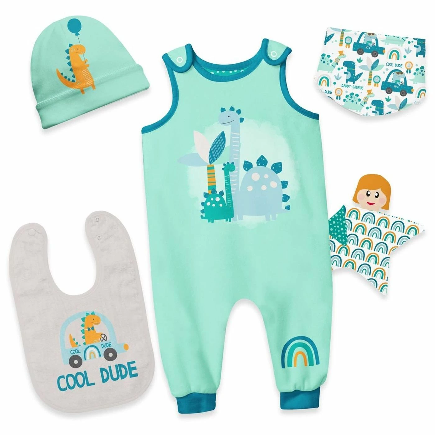 Puppenkleidung SET 8 Tlg. "Unisex" Dino (Nähset) 4 Puppenkleidung SET 8 Tlg. "Unisex" Dino (Nähset) – Bild 4