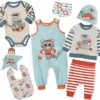 Puppenkleidung SET 8 Tlg. "Unisex" Sea Friends (Nähset)