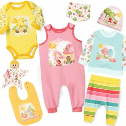 Puppenkleidung SET 8 Tlg. "Unisex" Süßes Früchtchen (Nähset)