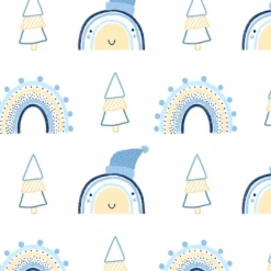 Regenbogen Blau, BIO-Jersey, Weihnachten