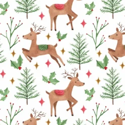 Rentiere Auf Hochwertiger, Super Weicher, ägyptischer Baumwolle, Weihnachten