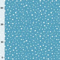 Schneeflocken Türkis Kombistoff (Pinguin) Sommersweat
