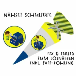 Schultüte Auto, Nähset Mit Rohling