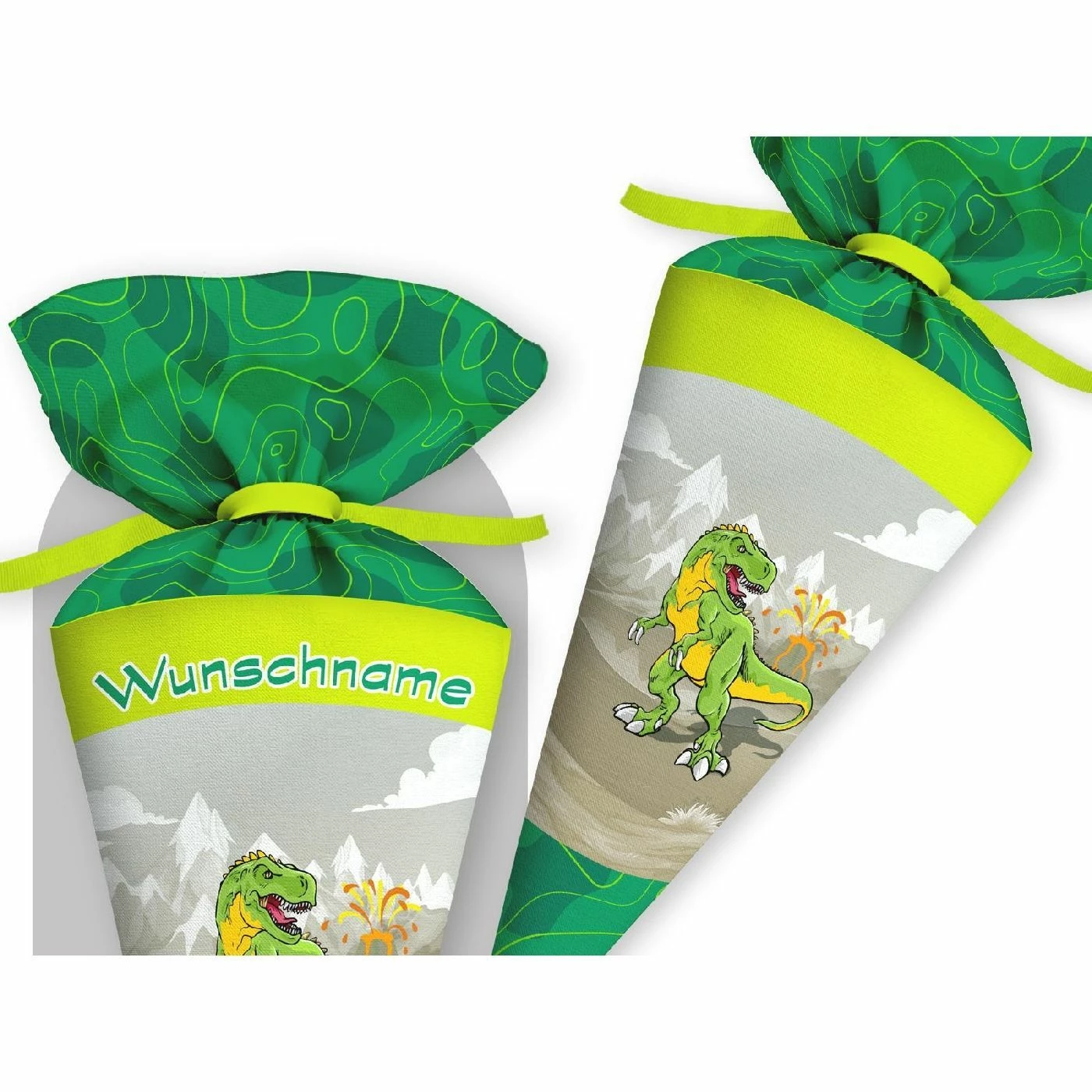 Schultüte Dino & Vulkan, Nähset Mit Rohling 1 Schultüte Dino & Vulkan, Nähset Mit Rohling