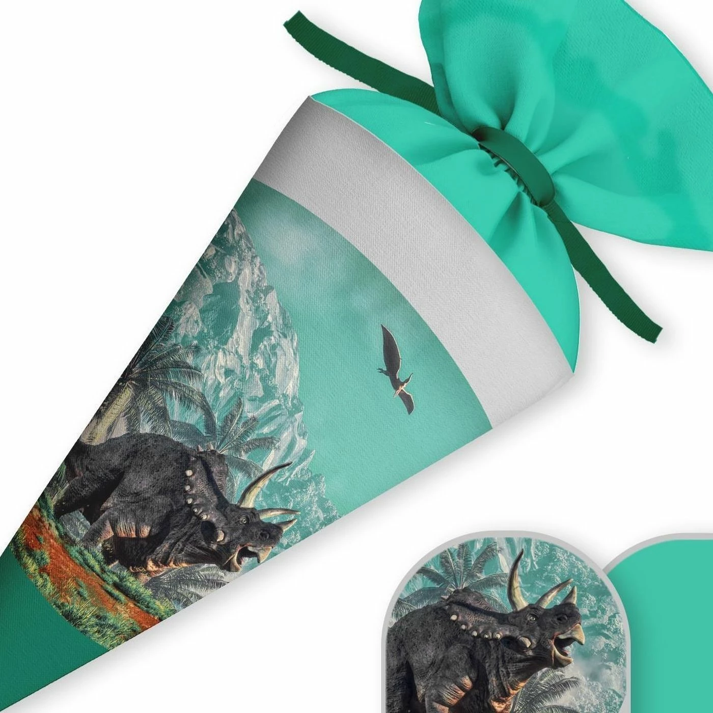 Schultüte Dinoland, Nähset Mit Rohling 2 Schultüte Dinoland, Nähset Mit Rohling – Bild 2