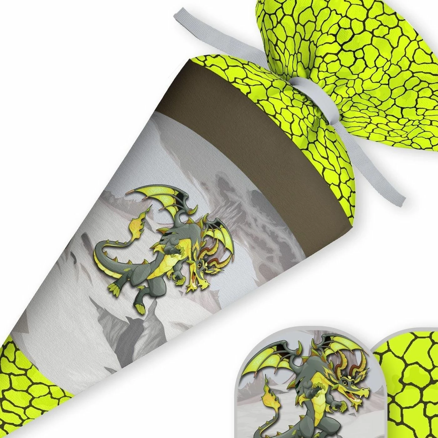 Schultüte Drache, Nähset Mit Rohling 2 Schultüte Drache, Nähset Mit Rohling – Bild 2