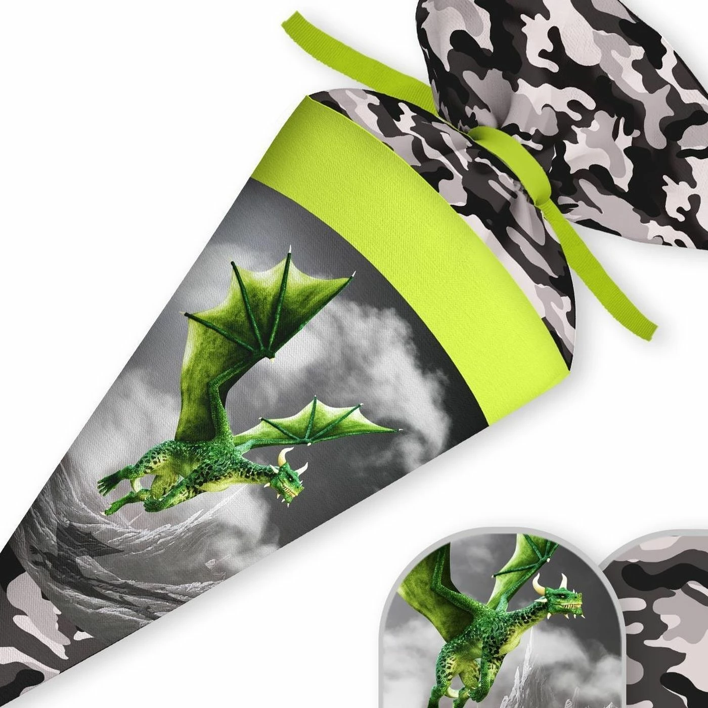 Schultüte Drachen, Nähset Mit Rohling 2 Schultüte Drachen, Nähset Mit Rohling – Bild 2