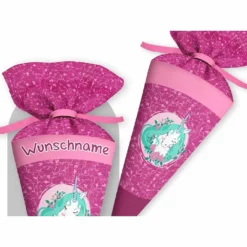 Schultüte Einhorn & Blumen, Nähset Mit Rohling