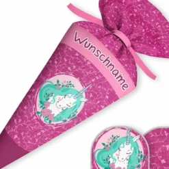 Schultüte Einhorn & Blumen, Nähset Mit Rohling -Outlet STOFFWELTEN Store schultuete einhorn blumen naehset mit rohling 13
