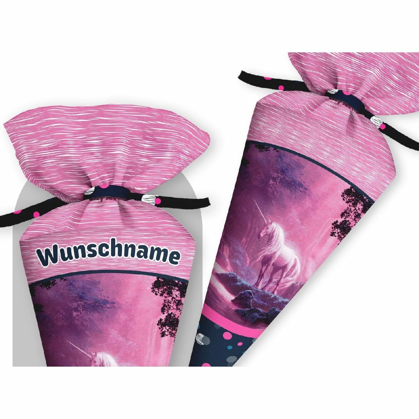 Schultüte Einhorn Pink, Nähset Mit Rohling 1 Schultüte Einhorn Pink, Nähset Mit Rohling