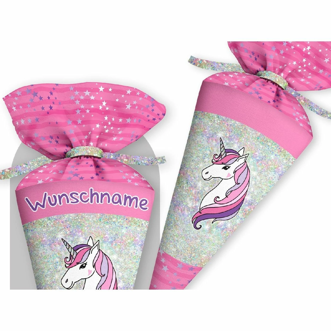 Schultüte Einhorn & Sterne, Nähset Mit Rohling 1 Schultüte Einhorn & Sterne, Nähset Mit Rohling