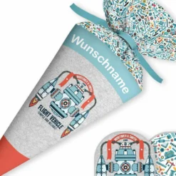 Schultüte Flight Vehicle, Nähset Mit Rohling -Outlet STOFFWELTEN Store schultuete flight vehicle naehset mit rohling 13