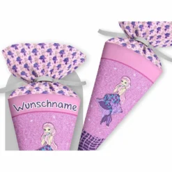 Schultüte Glitzer Meerjungfrau, Nähset Mit Rohling