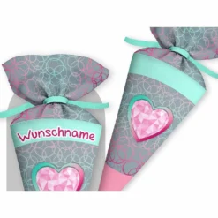 Schultüte Herz Grafisch, Nähset Mit Rohling