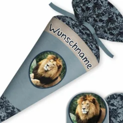 Schultüte Löwe, Nähset Mit Rohling -Outlet STOFFWELTEN Store schultuete loewe naehset mit rohling 13