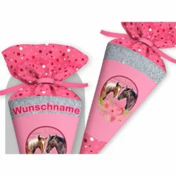 Schultüte Pferde & Blumen, Nähset Mit Rohling