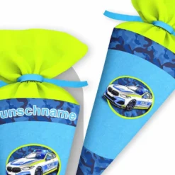 Schultüte Polizeiauto, Nähset Mit Rohling