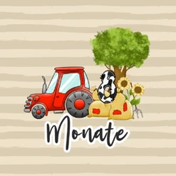 *SET* Bio-Jersey MONATS- Panel 1-12 Monate, Auf Dem Bauernhof -Outlet STOFFWELTEN Store set bio jersey monats panel 1 12 monate auf dem bauernhof12