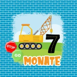 *SET* Bio-Jersey MONATS- Panel 1-12 Monate, Baustelle -Outlet STOFFWELTEN Store set bio jersey monats panel 1 12 monate baustelle11