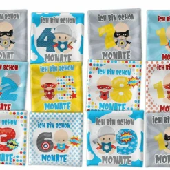 *SET* Bio-Jersey MONATS- Panel 1-12 Monate, Cool Boy