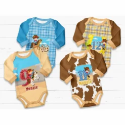 *SET* Bio-Jersey MONATS- Panel 1-12 Monate, Cowboy -Outlet STOFFWELTEN Store set bio jersey monats panel 1 12 monate cowboy4