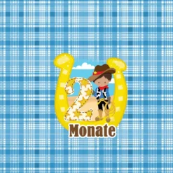 *SET* Bio-Jersey MONATS- Panel 1-12 Monate, Cowboy -Outlet STOFFWELTEN Store set bio jersey monats panel 1 12 monate cowboy6