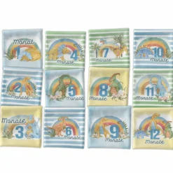 *SET* Bio-Jersey MONATS- Panel 1-12 Monate, Dinosaurier