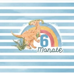 *SET* Bio-Jersey MONATS- Panel 1-12 Monate, Dinosaurier -Outlet STOFFWELTEN Store set bio jersey monats panel 1 12 monate dinosaurier10