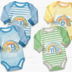 *SET* Bio-Jersey MONATS- Panel 1-12 Monate, Dinosaurier -Outlet STOFFWELTEN Store set bio jersey monats panel 1 12 monate dinosaurier4