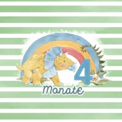 *SET* Bio-Jersey MONATS- Panel 1-12 Monate, Dinosaurier -Outlet STOFFWELTEN Store set bio jersey monats panel 1 12 monate dinosaurier8