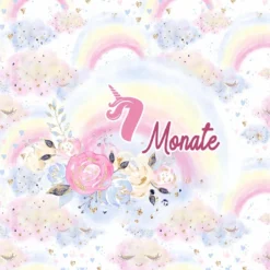 *SET* Bio-Jersey MONATS- Panel 1-12 Monate, Einhorn -Outlet STOFFWELTEN Store set bio jersey monats panel 1 12 monate einhorn11