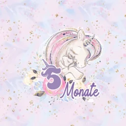 *SET* Bio-Jersey MONATS- Panel 1-12 Monate, Einhorn -Outlet STOFFWELTEN Store set bio jersey monats panel 1 12 monate einhorn9