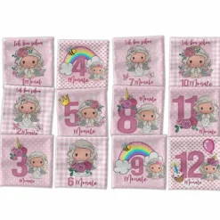 *SET* Bio-Jersey MONATS- Panel 1-12 Monate, Engel