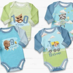 *SET* Bio-Jersey MONATS- Panel 1-12 Monate, Fuchs -Outlet STOFFWELTEN Store set bio jersey monats panel 1 12 monate fuchs4