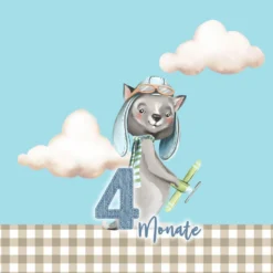 *SET* Bio-Jersey MONATS- Panel 1-12 Monate, Fuchs -Outlet STOFFWELTEN Store set bio jersey monats panel 1 12 monate fuchs8