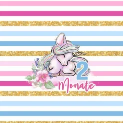 *SET* Bio-Jersey MONATS- Panel 1-12 Monate, Glitter Unicorn Dreams -Outlet STOFFWELTEN Store set bio jersey monats panel 1 12 monate glitter unicorn dreams6