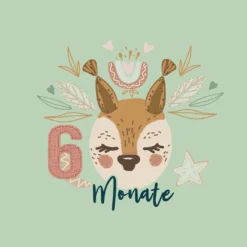 *SET* Bio-Jersey MONATS- Panel 1-12 Monate, Hirsch -Outlet STOFFWELTEN Store set bio jersey monats panel 1 12 monate hirsch10