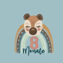 *SET* Bio-Jersey MONATS- Panel 1-12 Monate, Hirsch -Outlet STOFFWELTEN Store set bio jersey monats panel 1 12 monate hirsch12