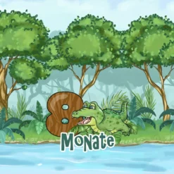 *SET* Bio-Jersey MONATS- Panel 1-12 Monate, Im Regenwald -Outlet STOFFWELTEN Store set bio jersey monats panel 1 12 monate im regenwald12