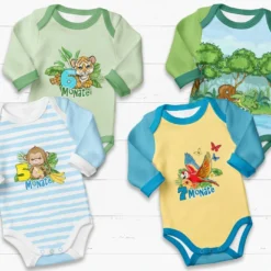 *SET* Bio-Jersey MONATS- Panel 1-12 Monate, Im Regenwald -Outlet STOFFWELTEN Store set bio jersey monats panel 1 12 monate im regenwald3