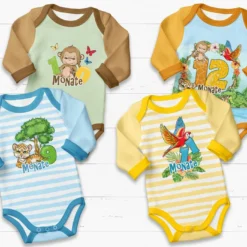 *SET* Bio-Jersey MONATS- Panel 1-12 Monate, Im Regenwald -Outlet STOFFWELTEN Store set bio jersey monats panel 1 12 monate im regenwald4