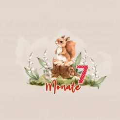 *SET* Bio-Jersey MONATS- Panel 1-12 Monate, Im Wald -Outlet STOFFWELTEN Store set bio jersey monats panel 1 12 monate im wald11