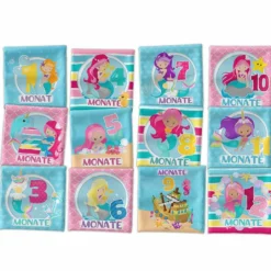 *SET* Bio-Jersey MONATS- Panel 1-12 Monate, Meerjungfrau