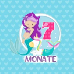 *SET* Bio-Jersey MONATS- Panel 1-12 Monate, Meerjungfrau -Outlet STOFFWELTEN Store set bio jersey monats panel 1 12 monate meerjungfrau11