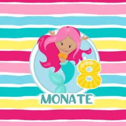 *SET* Bio-Jersey MONATS- Panel 1-12 Monate, Meerjungfrau -Outlet STOFFWELTEN Store set bio jersey monats panel 1 12 monate meerjungfrau12