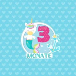 *SET* Bio-Jersey MONATS- Panel 1-12 Monate, Meerjungfrau -Outlet STOFFWELTEN Store set bio jersey monats panel 1 12 monate meerjungfrau7