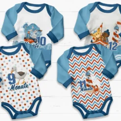 *SET* Bio-Jersey MONATS- Panel 1-12 Monate, Over The Sea -Outlet STOFFWELTEN Store set bio jersey monats panel 1 12 monate over the sea4